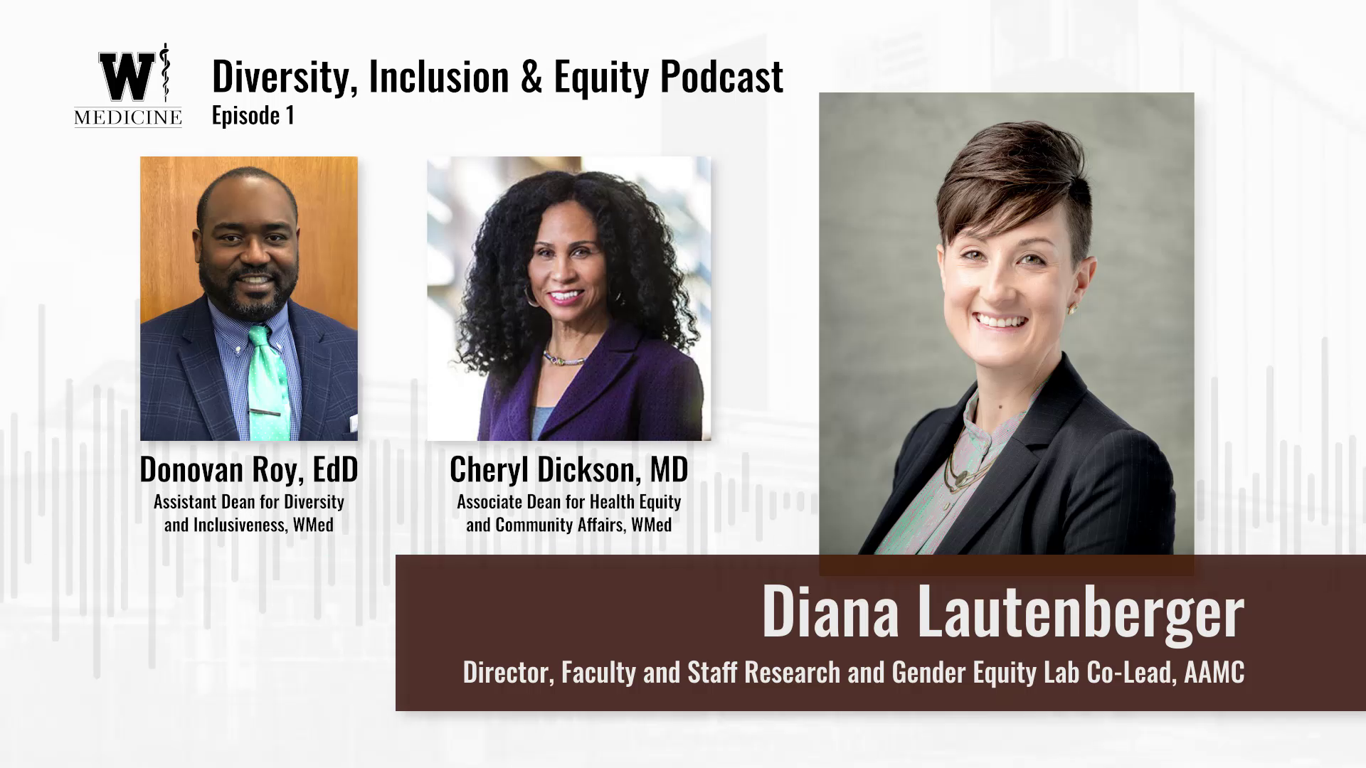 WMed Diversity Equity & Inclusiveness Podcast: Pushing the Conversation Forward on Diversity, Equity & Inclusiveness Banner