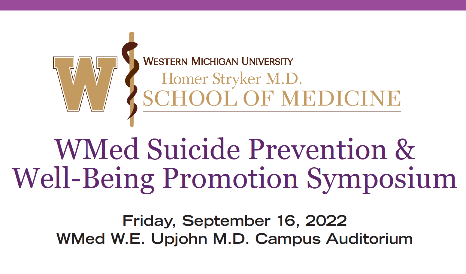 WMed Suicide Prevention and Well-Being Promotion Symposium 2022 Banner